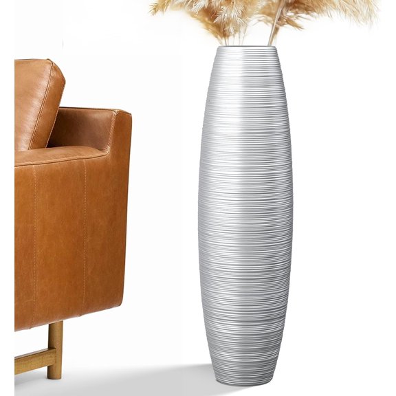 Tall Floor Vase, 27.5 inches (70cm, 2.3FT) Tall Vases Sturdy, Luxury, Textured for Decorative Branches Dried , Floor Vase for Rustic Living Room, Modern Decor,   Vases