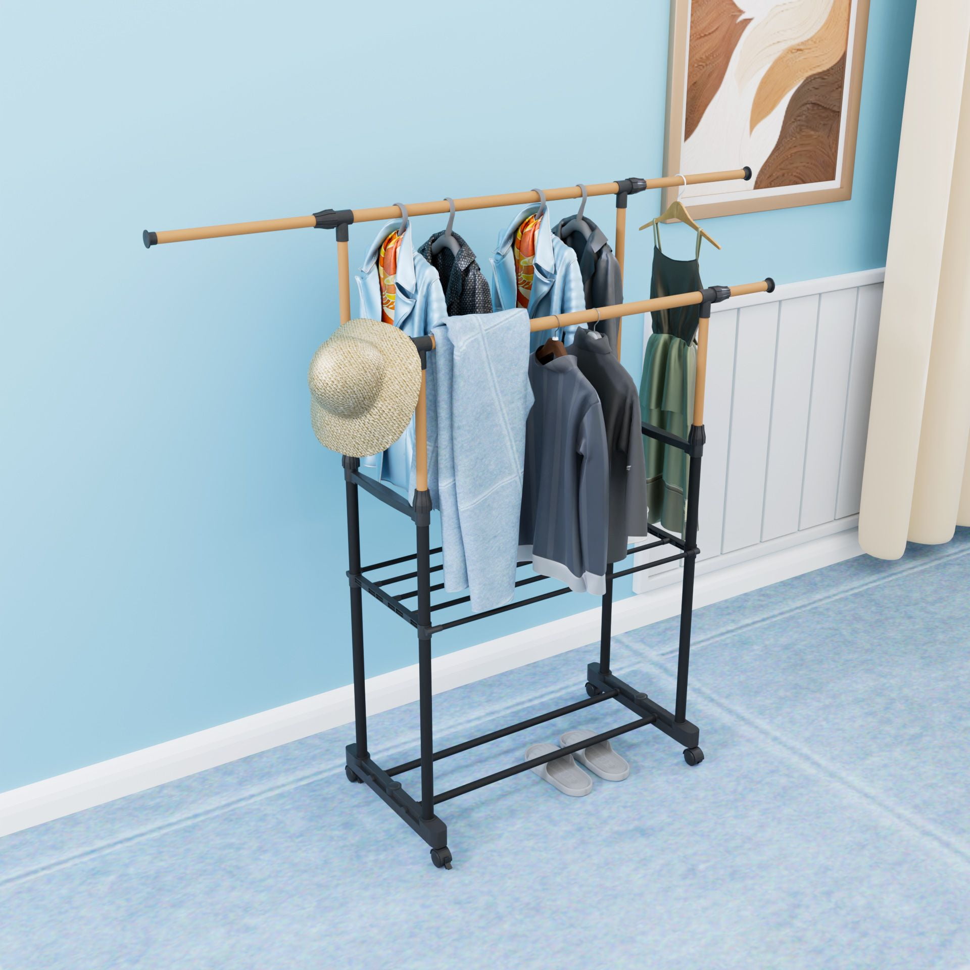 Drying Rack Free Standing Ladder Towel Rack Tall Freestanding