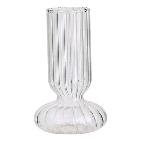 Tall Glass Bulb Vase-Hydroponic Self-Watering Flower Vase for Mess-Free Display-Elegant Home Decor for Living Room,Office,or Table Centerpieces