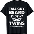 thumbnail image 1 of Tall Guy Beard Twins Purple Hoser T-Shirt, 1 of 4