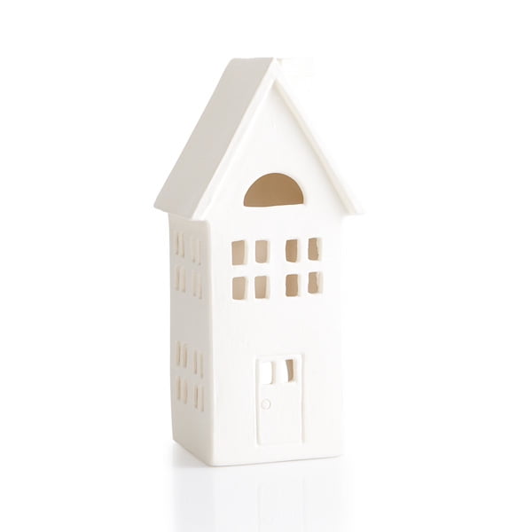 Tall House Lantern 7.25H x 3.25W Paint Your Own Pottery Ceramic Bisque, Ready To Paint, Craft Kit