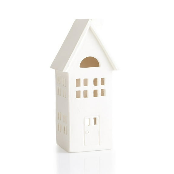 Tall House Lantern 7.25H x 3.25W Paint Your Own Pottery Ceramic Bisque, Ready To Paint, Craft Kit