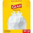 thumbnail image 1 of Tall Kitchen Trash Bags 13 Gallon, Unscented Garbage Bags, Quick-Tie, 68 Count, 1 of 4