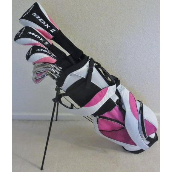 Tall Ladies Complete Golf Set Custom Fit for Ladies 5ft-7in to 6ft-1in Tall Driver, Fairway Wood, Hybrid, Irons, Putter, Clubs and Stand Bag Womens Clubs Set