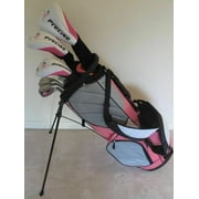 Tall Ladies Golf Set Custom Fit for Ladies 5ft-7in to 6ft-1in Tall Complete Driver, Fairway Wood, Hybrid, Irons, Putter, Clubs and Stand Bag Womens Clubs Purple Lavender Color Set