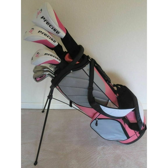 Tall Ladies Golf Set Custom Fit for Ladies 5ft-7in to 6ft-1in Tall Complete Driver, Fairway Wood, Hybrid, Irons, Putter, Clubs and Stand Bag Womens Clubs Purple Lavender Color Set