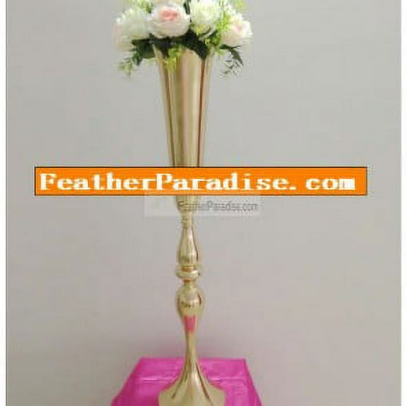 Tall Large White Trumpet Vases 28 inches High