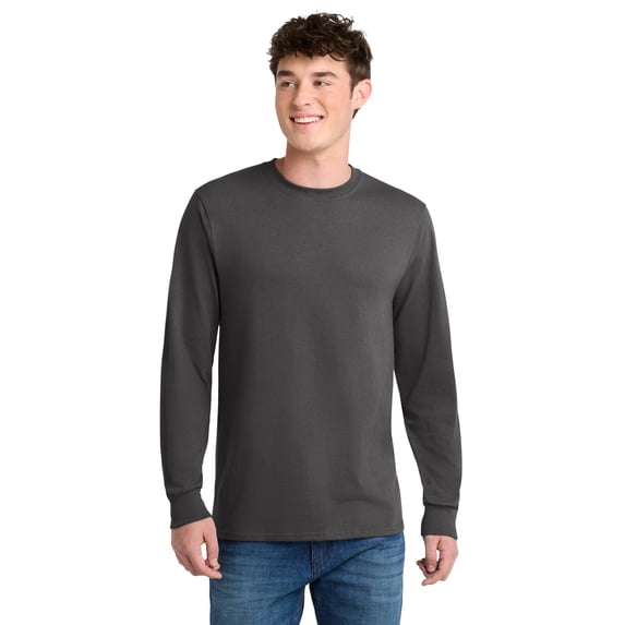 Port & Company Tall Long Sleeve Core Blend Tee-2XLT (Charcoal)