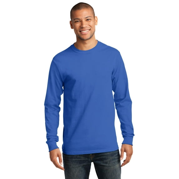 Port & Company - Tall Long Sleeve Essential Tee Pc61lst - Royal - 2XLT