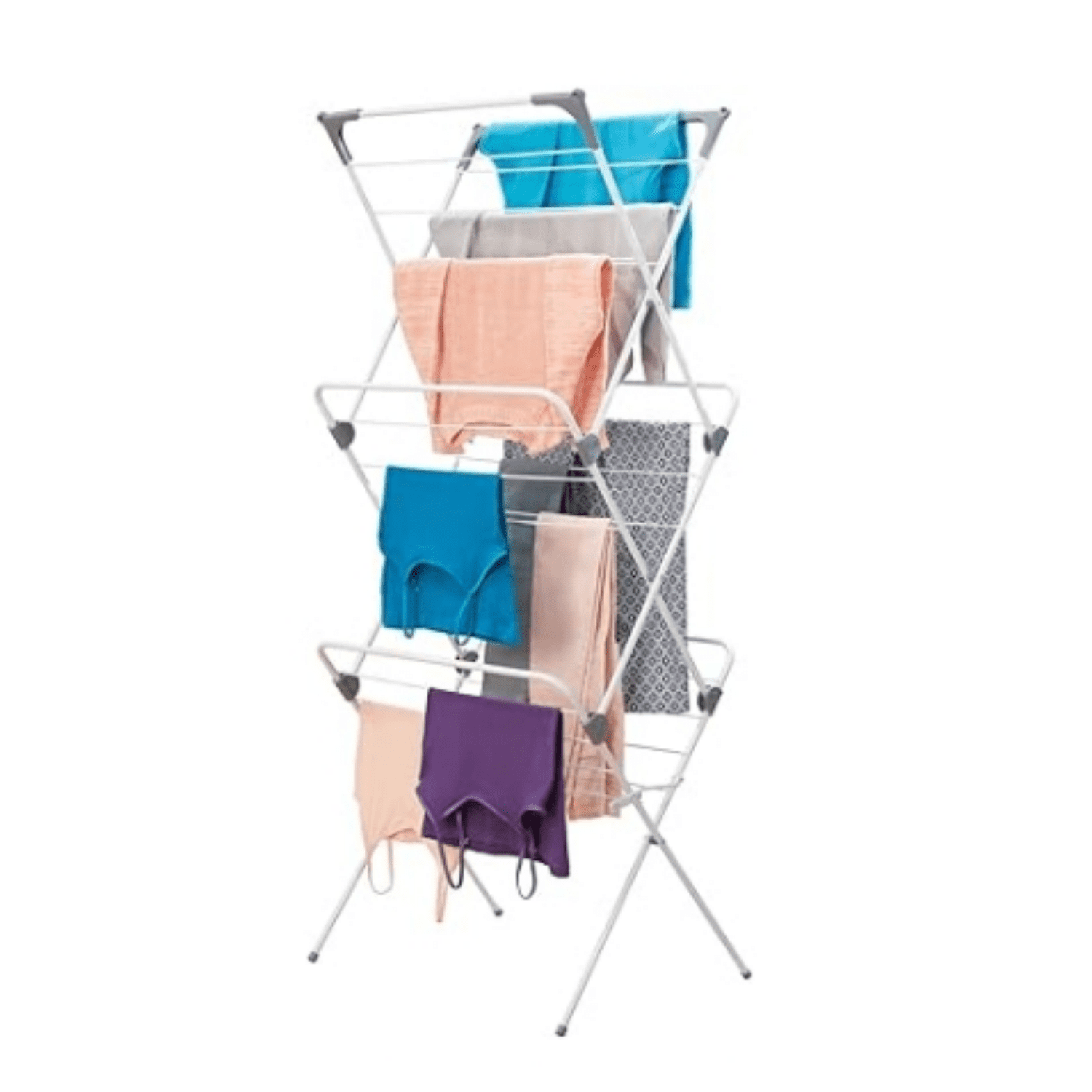 Drying Rods Movable Tall Metal Foldable Laundry Clothes Drying Rack Stand - Compact ...