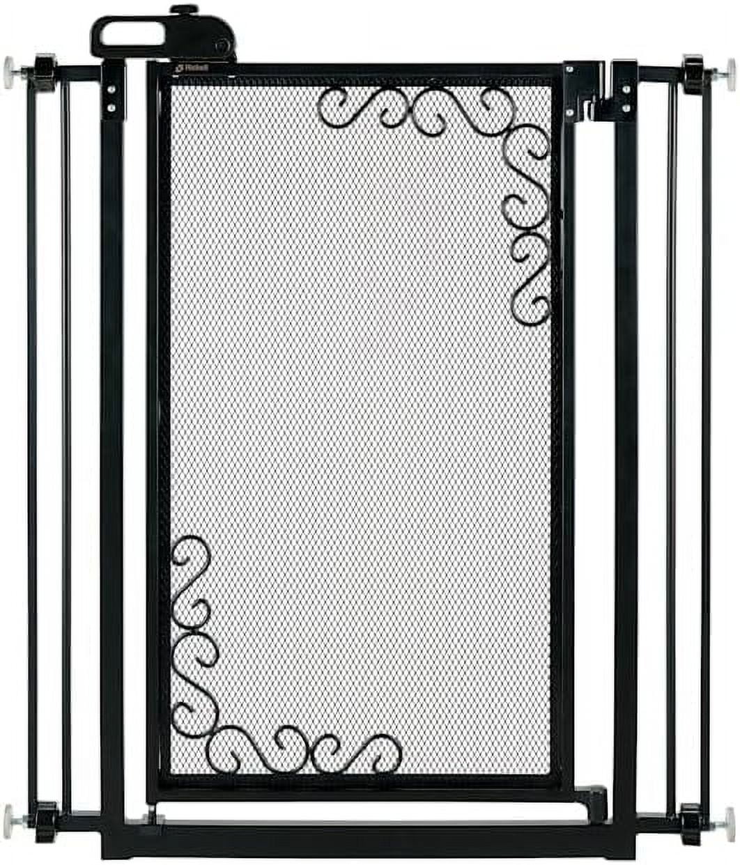 Tall Metal Mesh Pet Gate (94942) Black Pet Gate