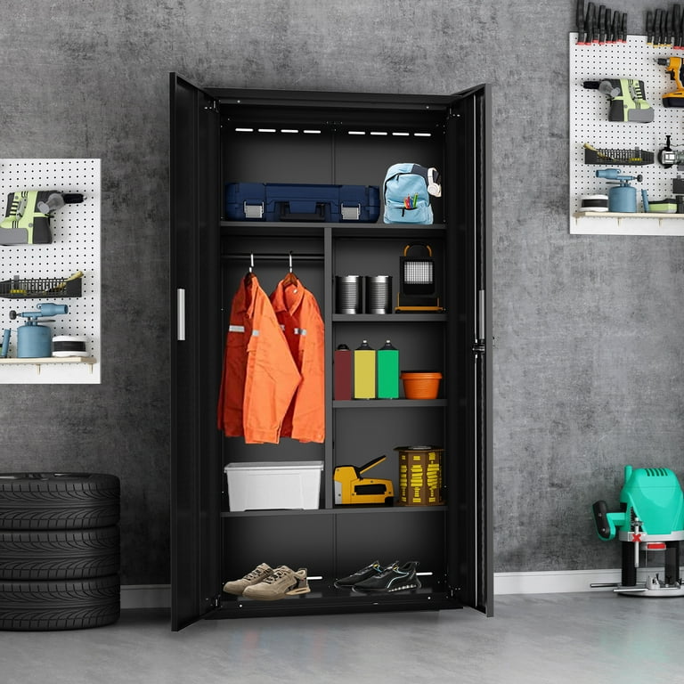 【ベル】CEO Cabinet Storage Set BIG RED Cabinet Set Garage Storage System, Black/Grey