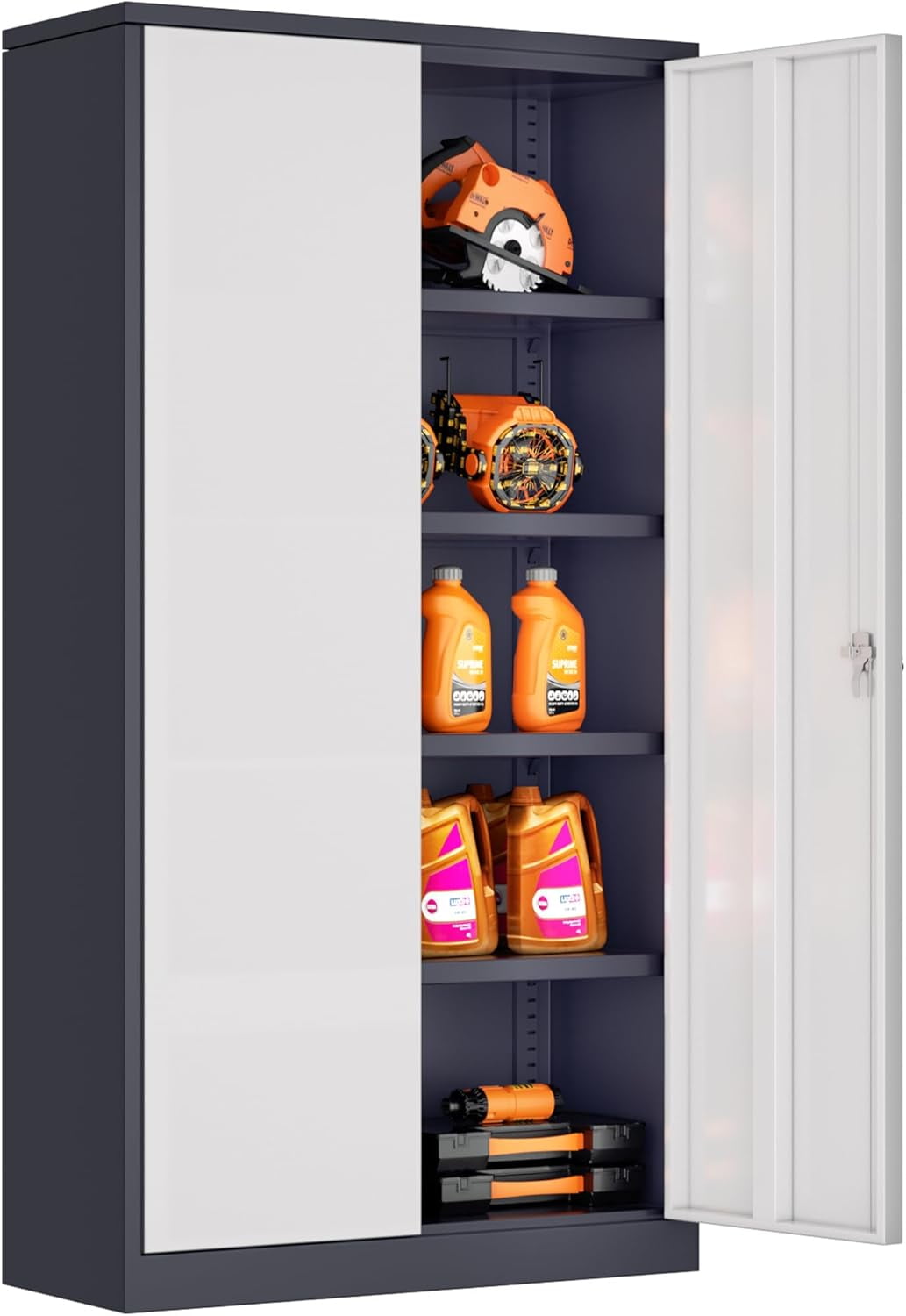 Tall Metal Storage Lockers,71 inch Locking Steel Cabinet with Lock ...