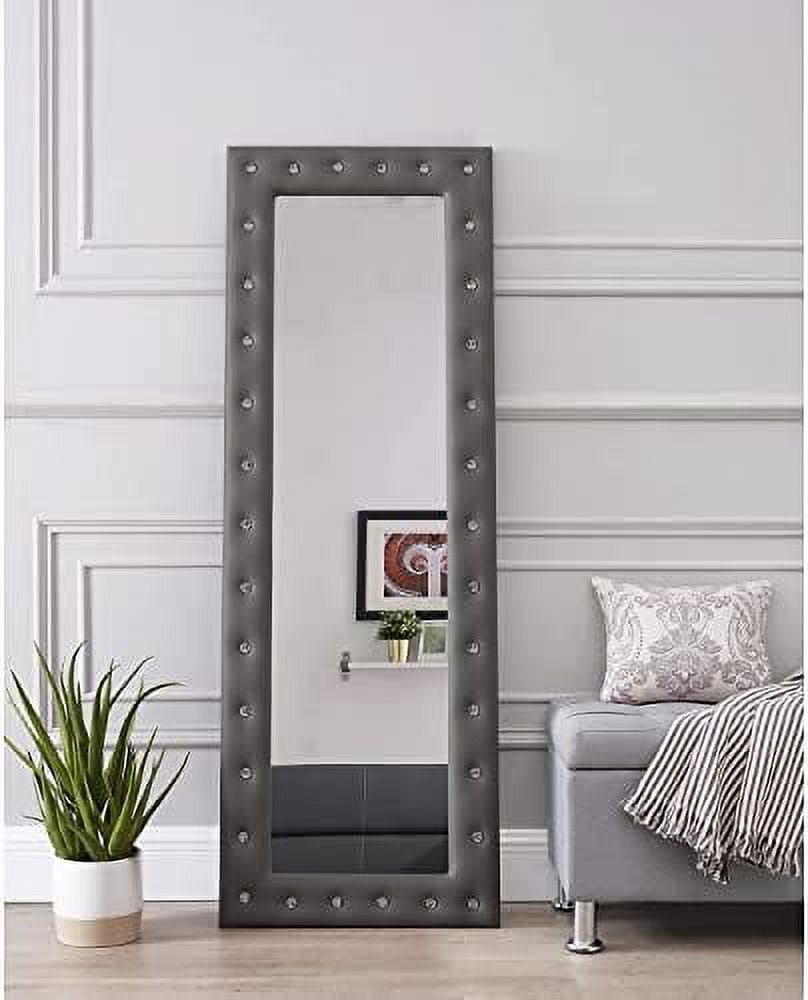 Tall Mirror Full Body Oversize Mirror Crystal Tufted Full Length Huge