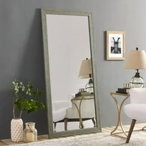 Tall Mirror Full Body Oversized Mirror Rustic Mirror Full Length Wooden Frame Hanging Full Length Floor Mirror Green