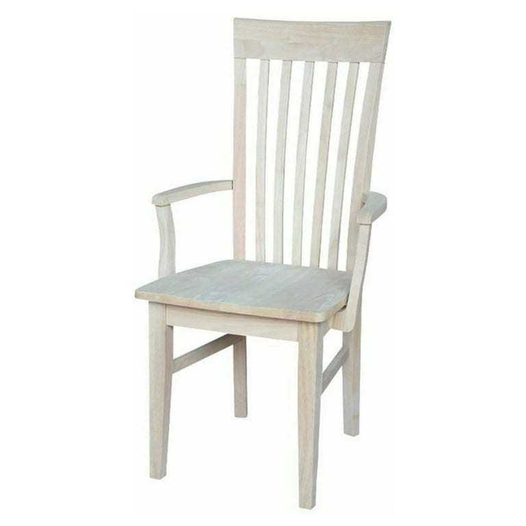 Tall wooden chairs with arms sale