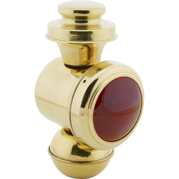Tall Model T Polished Brass Cowl/Tail Light-Amber Lens-12V