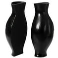 thumbnail image 1 of Tall Narrow Vase, Sleek Split Vase, Modern Floor Vase, Decorative Gift, Vase for Interior Design, 24.5 Inch Vase for Wedding Dinner Table Party Living Room Office Bedroom, Set of 2 Black, 1 of 9