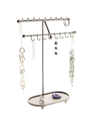 Tall Necklace Holder Organizer Rack Hanging Jewelry Display Tree Stand, Ava  