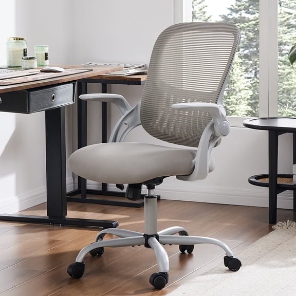 EverPick Tall Office Chair with Adjustable Height and Padded Armrests,Ergonomic Computer Standing Desk Stool,High Office Chair for Counter Height Desk (Grey)
