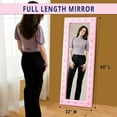 thumbnail image 1 of Tall Oversized Full Length Mirror-Color:Pink (Crystal Tufted),Size:63" x 22", 1 of 8