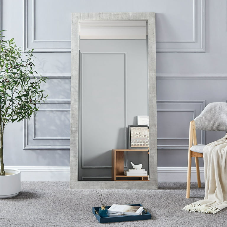 Tall Oversized Full Length Mirror, Glass Mirror for Living Room, Home Decor  Mirror - Color: Distressed Gray