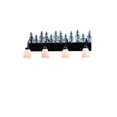 thumbnail image 1 of Meyda Tiffany 99786 Tall Pines 4 Light 34" Wide Bathroom Vanity Light - Black, 1 of 3