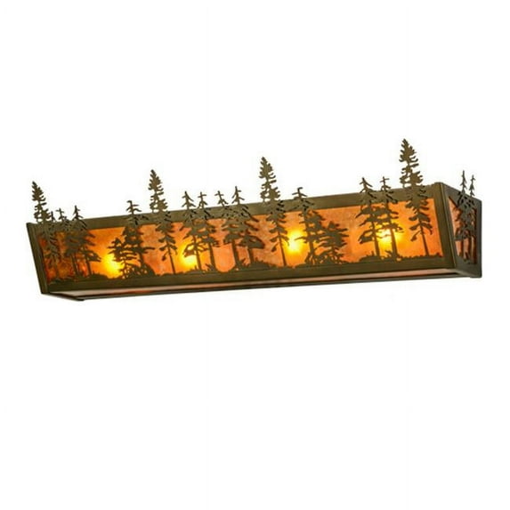 Meyda Tiffany 153968 Tall Pines 4 Light 7" Tall Wall Sconce - Copper