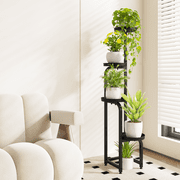 Gentingbro Tall Plant Stand Indoor Outdoor, Corner Metal Flower Pot Stands for Multiple Plants, 4 Tier Heavy Duty Plant Shelf for Patio Garden Balcony Living Room Bedroom