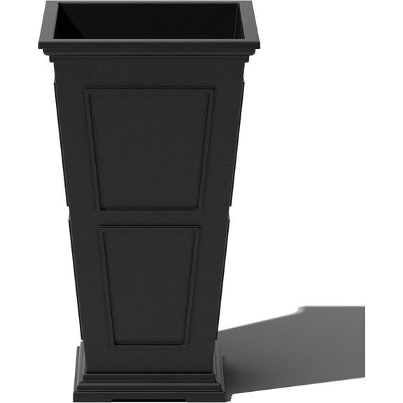 Tall Planter - Large Outdoor Planter for Front Porch/Patio | Crack-Resistant Plastic for All-Weather Use | Classic Estate Design for Tall Plants, Flowers, Trees
