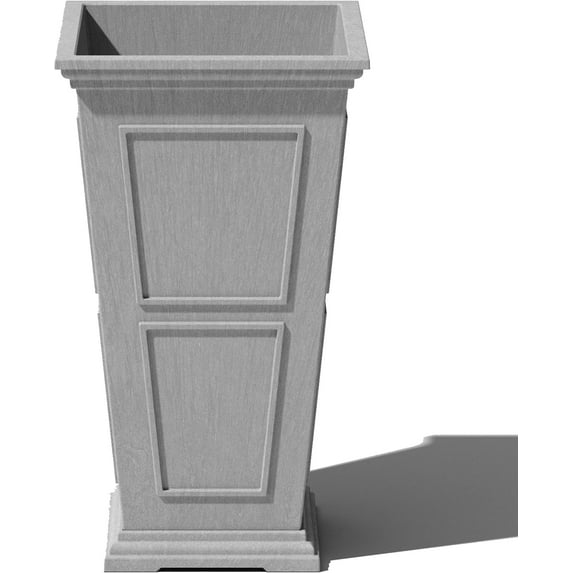 Tall Planter - Large Outdoor Planter for Front Porch/Patio | Crack-Resistant Plastic for All-Weather Use | Classic Estate Design for Tall Plants, Flowers, Trees