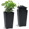 thumbnail image 1 of Tall Planter Set of 2, Outdoor＆Indoor Planter Pots, High Front Porch Planter Pots with Drainage Holes＆Water Level Monitor＆Inner Bucket, Automatic Watering, ConvenienceInstill, 1 of 9