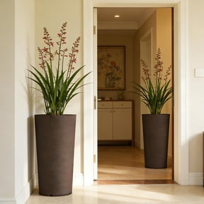 Tall Planter,Stackable Large Planters,Set of 2 Flower Pots