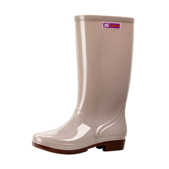Tall Rain Boots for Women Knee High Waterproof Slip On Garden Shoes Platform Non Slip Water Shoes