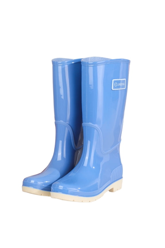 Tall Rain Boots for Women Waterproof Ladies Knee High Rubber Boots Comfort Garden Boots (Light Blue 5.5)