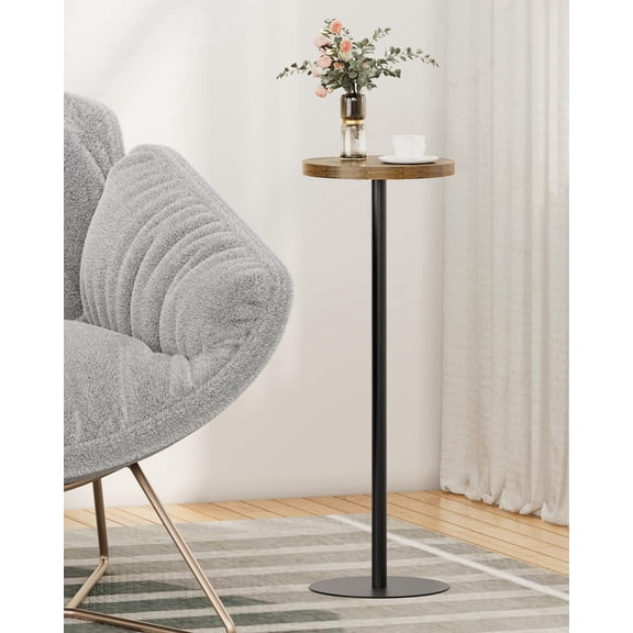 Tall Round Side Table, Small End Table, Drink Table, Pedestal Side Table, livingroom, Pink