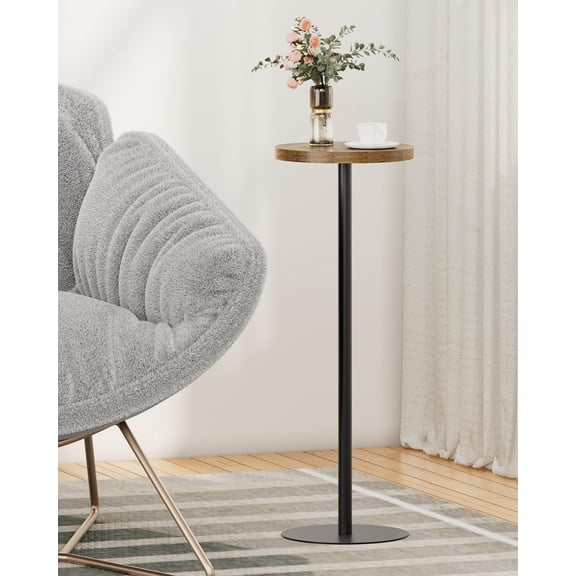 Tall Round Side Table, Small End Table, Drink Table, Pedestal Side Table, livingroom, Pink