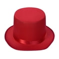 thumbnail image 1 of Tall Satin Top Hat Magician Costume Accessory Magician Style Hats One Size Fits Halloween Accessory, 1 of 2