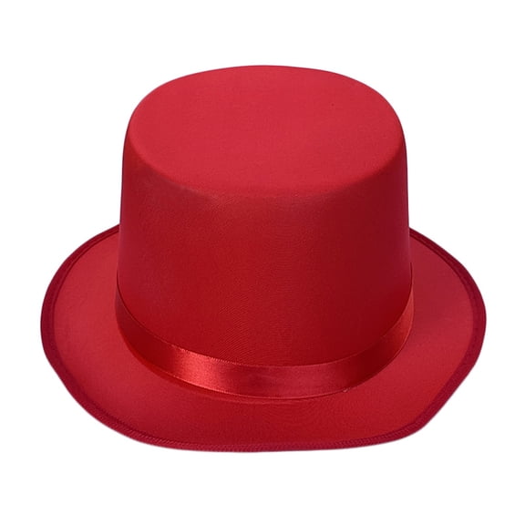 Tall Satin Top Hat Magician Costume Accessory Magician Style Hats One Size Fits Halloween Accessory