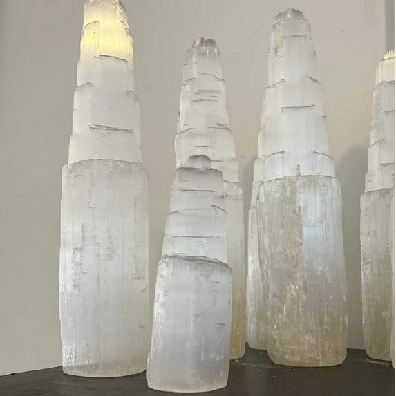 Tall Selenite tower crystal - Selenite Skycraper -12 inches