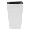 thumbnail image 1 of Tall Self Watering Indoor Outdoor for Patio Planter Pot Decorative Gardening & Home Décor Square(White), 1 of 4