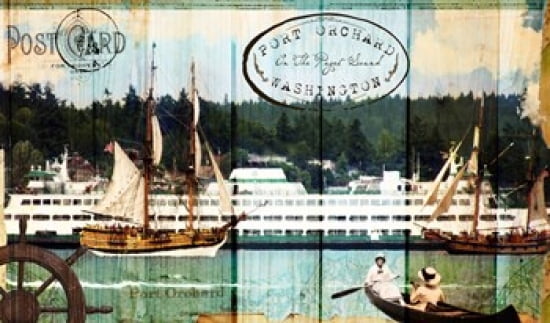 Tall Ships On The Sound Canvas Art - Sandy Lloyd (30 x 18)