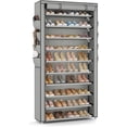 thumbnail image 1 of Tall Shoe Rack with Cover, 10 Tier Shoe Organizer Storage for 50-55 Pairs Shoes and Boots Large Capacity Shoe Shelf with 8 Pockets Free Standing Shoe Rack for Closet, Entryway, Garage, 1 of 8