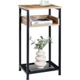 thumbnail image 1 of Tall Side Table, 30 inch High End Table, Small Entryway Table, Bedside Table for Living Room and Bedroom, Greige & Black, 1 of 7