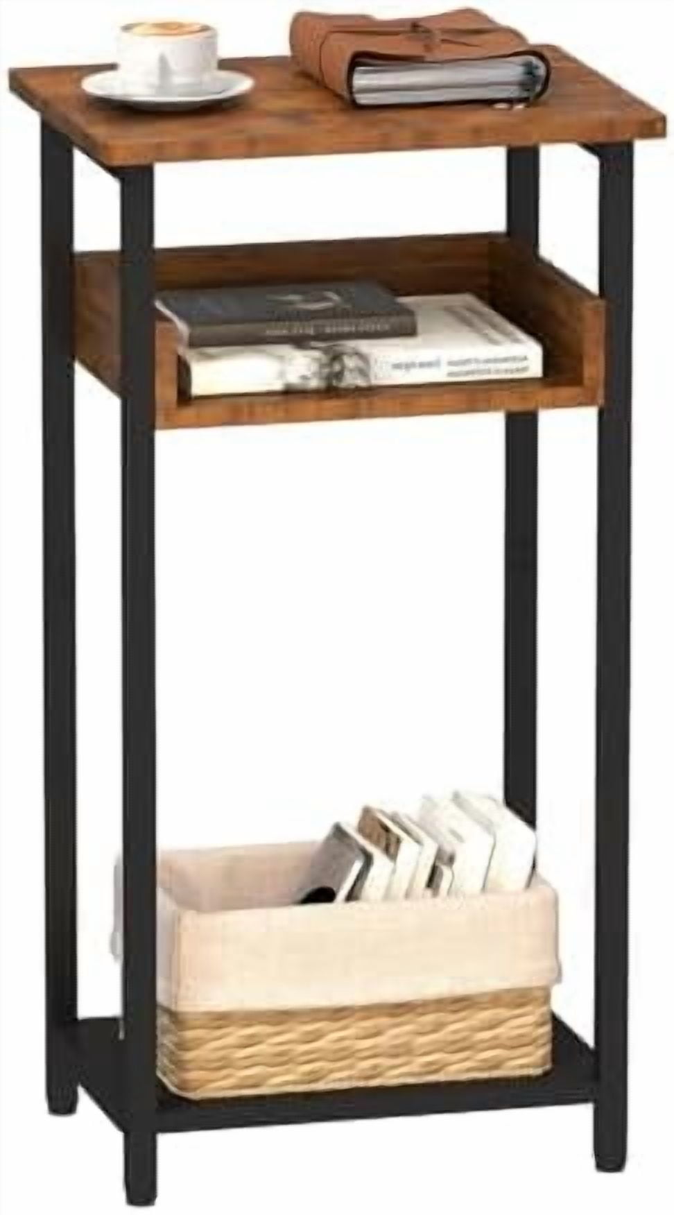 Tall Side Table, 30 inch High End Table, Small Entryway Table, Bedside ...