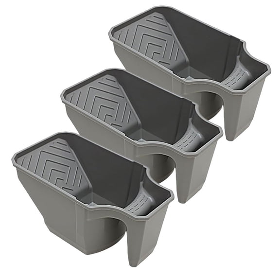 Tall Sidewall Paint Tray Set with Ergonomic Handle for Painting (gray)