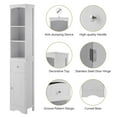 Tall Slim Bathroom Freestanding Storage Tower Rack w