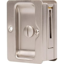 Tall Square Pocket Door Lock, Privacy (Bed/Bath) Latch, Satin Nickel by Stone Harbor Hardware