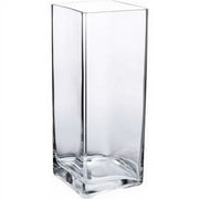 Tall Square Vase Home Decorative Flower Glass Vase Wedding Party Centerpieces 4 4 10
