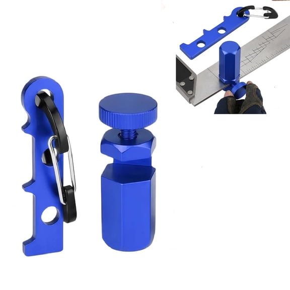 Tall Stair Gauges for Framing Square  Aluminum Stair Gauge Set with Hex Lock, Holder & Hook, Non-Slip Stops for Carpentry, Rafter Layout, Circular Saw Guide, Woodworking Angle Marking Tool